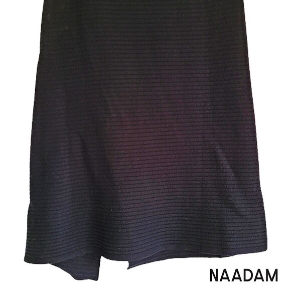 NAADAM NEW Asymmetrical Silk/Cashmere Rib Slit Midi Knit Skirt M - Picture 8 of 12